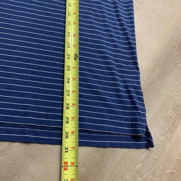 Peter Millar Polo Shirt Men's XL Blue Striped Pima Cotton Golf Hyannisport Club - Picture 8 of 8